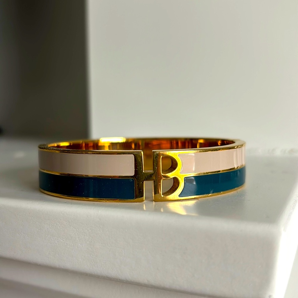 Henri Bendel Gold and Blue Bracelet